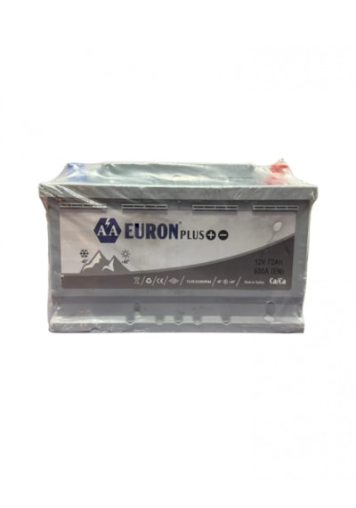 Montaj Dahil 12v 72ah Euron Alçak Tip Akü 600a Yerinde Değişim  Servis 72 Amper Iade Edecegim-