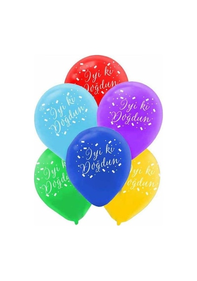 THB7818 Happy Birthday Baskılı Balon 12 inç 9lu -Balonevi