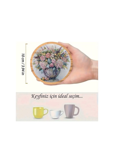 Kututr 6'li Ahşap Bardak Altlığı Brd-001 Diğer