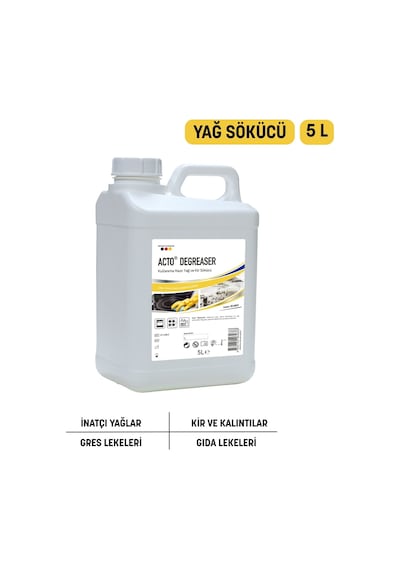 Degreaser 5 L Kullanıma Hazır Yağ Ve Kir Çözücü Etkili Formül Diğer