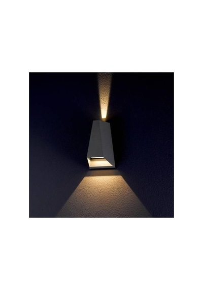 Malta Dekoratif Çift Yönlü Led Duvar Apliği - Siyah, Ip54 Su Geçirmez, 3000k Gün Işığı, Cata İç Ve Dış Mekan Desenli Duvar Bahçe Aydınlatma 2x3w Diğer