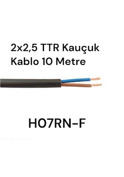 2x2,5mm H07rn-f Ttr Çok Telli Kauçuk Kablo 10 Metre
