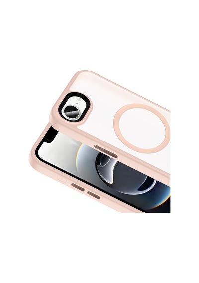 Mobilefix Apple Uyumlu iPhone 16e Kılıf Mat Arka Yüzey Wireless Şarj Özellikli Flet Magsafe Kapak - Siyah