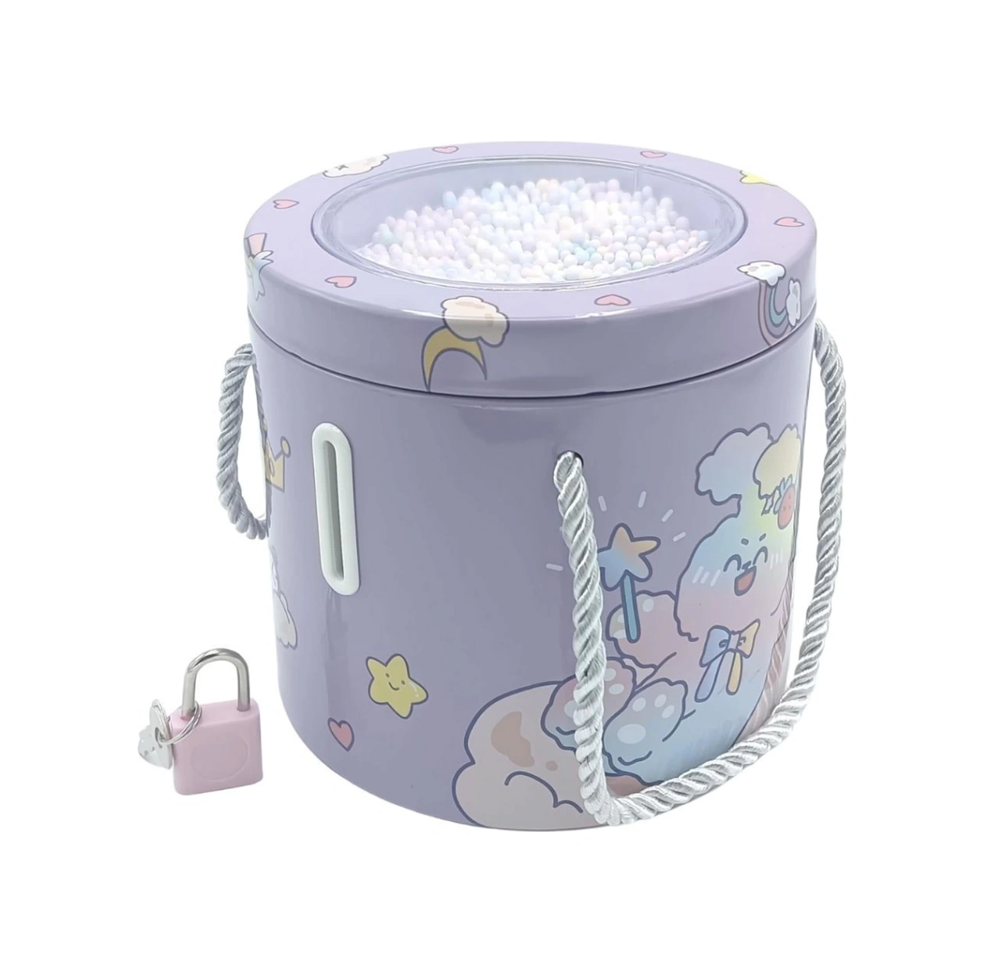 Kilitli Metal Yuvarlak Kumbara