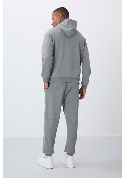Tommy Life Gri Melanj Kompakt Pamuklu Kalın Pürüzsüz Dokulu Kapüşonlu Comfort Fit Erkek Eşofman Takım - 85262 GRİ MELANJ Tommy Life Gri Melanj Kompakt Pamuklu Kalın Pürüzsüz Dokulu Kapüşonlu Comfort Fit Erkek Eşofman Takım - 85262 GRİ MELANJ