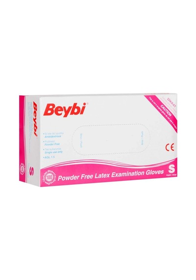 Beybi Lateks Pudrasız (S) Small Beden Muayene Eldiven 100Lü Pake