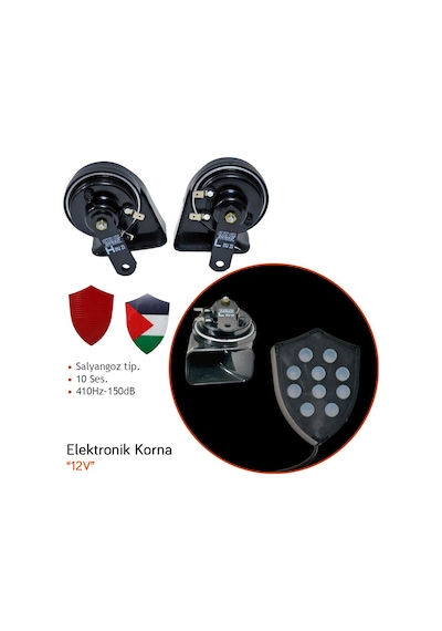 Nyf Mrsogo 12v Elektronik Salyangoz Korna Siren 10 Ses 410hz-150db