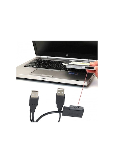 Usb 2.0 7+6 13pim Slimline Sata Notebook Cd/dvd Rom Optik Sürücü Kablosu