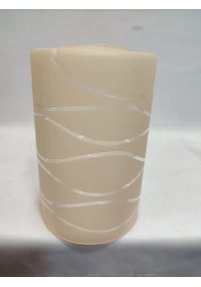Avize Camı.silindir,somon Renkte,suyolu Desenli, E.27 Çap:10.00cm Açık Somon