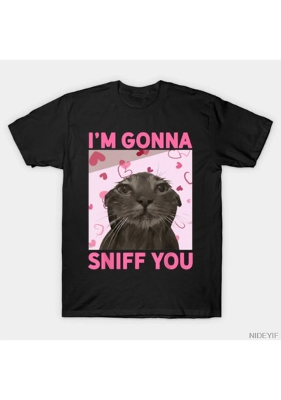 Tarzsokak Seni Koklayacağım Komik Brainrot Kedi Meme T-shirt Erkekler Kadınlar Için % 100% Pamuk T Shir Çok Renkli