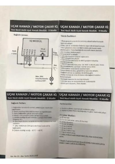 Uçak Kanadı Animasyonlu F1 Çakar Modülü 9 Modlu Iq Li