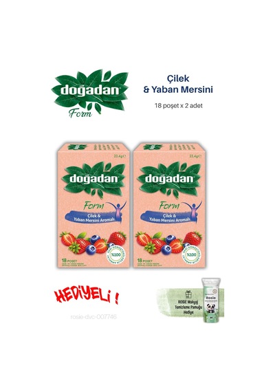 Doğadan Form Çilek & Yaban Mersini 18'li X 2 Adet Ve Rosıe
