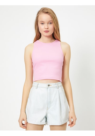 Koton Düz Atlet Pembe 0yal38235ık Gül