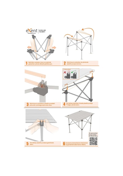 Exent 50x70 Cm Kamp Masası Katlanabilir Masa, Piknik Masası, Siyah Taşıma Çantalı-mavı Çok Renkli