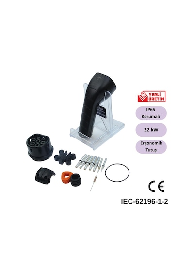 E-Qsr Energy 22kw / Type2 Araç Şarj Soketi 1 Set