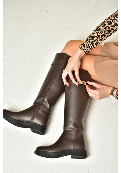 Fox Shoes R312225309 Kahverengi Klasik Kadın Çizme Kahverengi