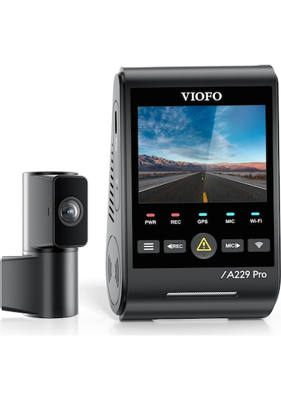 Viofo A229 Pro Tele 2 Kanallı Ön+telefoto 4k+2k Hdr Sony Starvıs 2 Sensör Gps'li Araç Kamerası