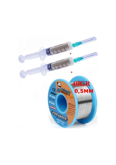Mechanic 40gr 0,5 Mm Lehim Teli Ve Flux Lehim Toplama 2li Set X04