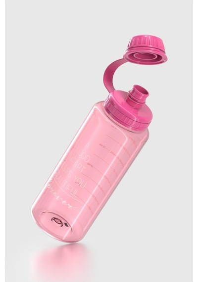 Renga Ege Yazı Desenli 1000 Ml Tritan Matara 912141 Fuşya Fuşya