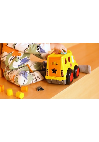Bultak Otobüs Şekil Eşleştirme Oyuncağı 1 Yaş+ Montessori Eğitim Seti Pembe