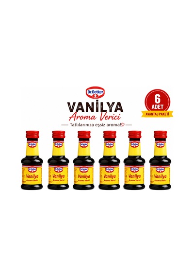 Vanilya Aroma Verici 6 Lı Avantaj Paketi 38 Ml Kek, Pasta Ve Tatlıla - 876599119