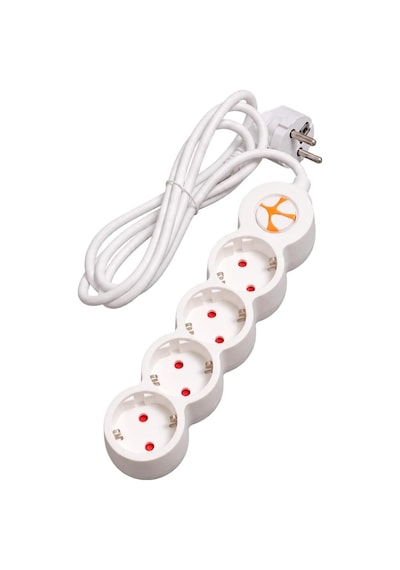 Tunçmatik Powerstrip 4 Dörtlü Anahtarlı Grup Priz 5m