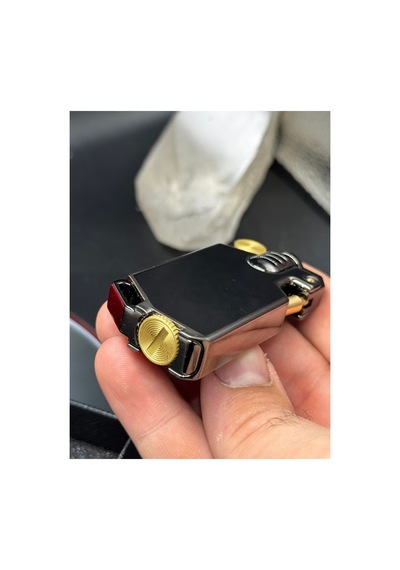 Özel Seri Vintage Mekanik Benzinli Çakmak Siyah - Premium Hediyelik Şık Model 109557