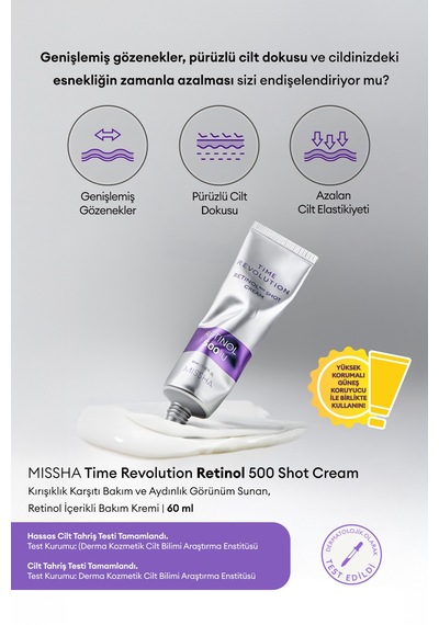 Retinol İçerikli Bakım Kremi Time Revolution Retinol 500 Shot Cream