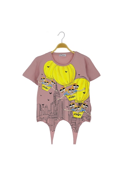 Crassi Kız Çocuk T-shirt Balonlu Gül Kurusu Crassi Kız Çocuk T-shirt Balonlu Gül Kurusu