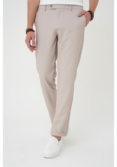 Efor Comfort Fit Beli Lastikli Bej Jogger Pantolon P 1181 Bej