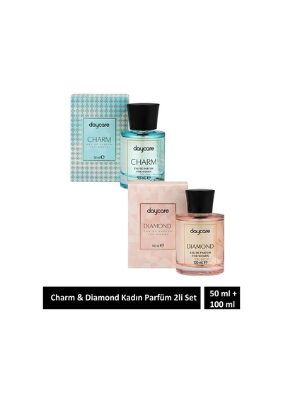 Charm & Diamond 2'li Set Kadın Edp Parfüm 50ml + 100ml Çiçeksi