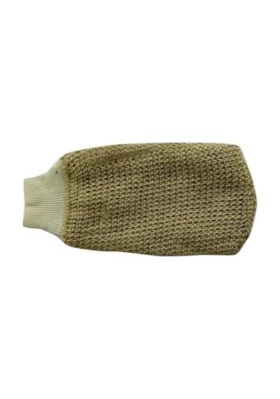Sisal Lastikli Masaj Kesesi: 11x23 Cm Açık Ahşap