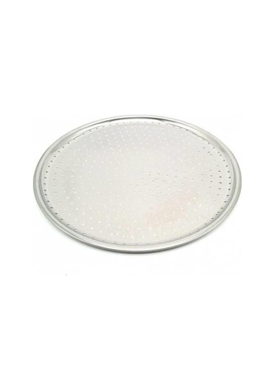 Paslanmaz Çelik Pizza Tepsisi 32 Cm Gri
