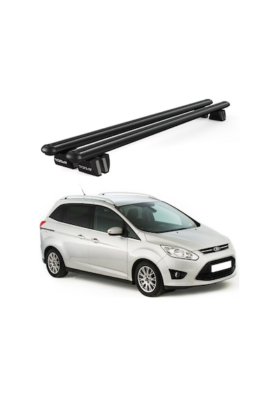 Pençe Ford Grand C-max Ara Atkı 2010-2019 Uyumlu Siyah Ara Atkı Port Bagaj Tavan Barı