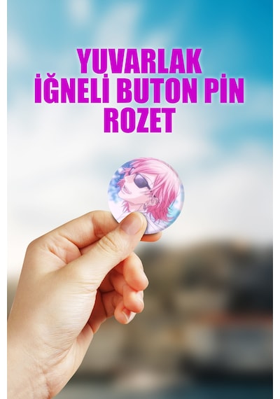 Yuri Ayato Yarichin B Club Çanta Süsü Rozet İğneli Buton Rozet Seti 1 Adet Çok Renkli