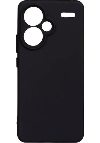 Noktaks - Redmi Note 13 Pro Plus 5g Uyumlu - Kılıf Mat Soft Esnek Biye Silikon - T30563 - Siyah Siyah