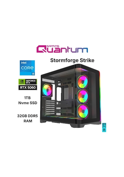 Quantum Gaming Stormforge Strike i5-14400F 32 GB 1 TB RTX5060 Masaüstü Oyuncu Bilgisayarı
