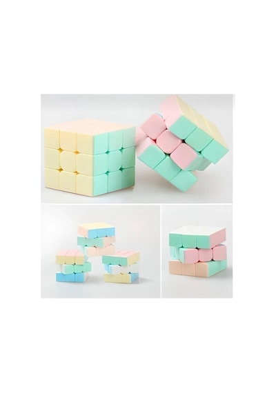 Küp Zeka Küpü 3x3 Speed Cupe Hız Küpü, Pastel Renk Fidget Oyuncak Seyahat Akıl Ve Zeka Oyunu