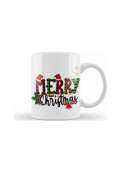 Yılbaşı Yeni Yıl Konseptli Merry Christmas 023 Kupa Bardak Porselen No16541 Karışık