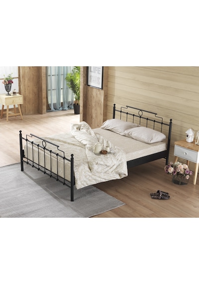 Bedliga Hatkus Ferforje Metal Çift Kişilik Karyola (230288693)