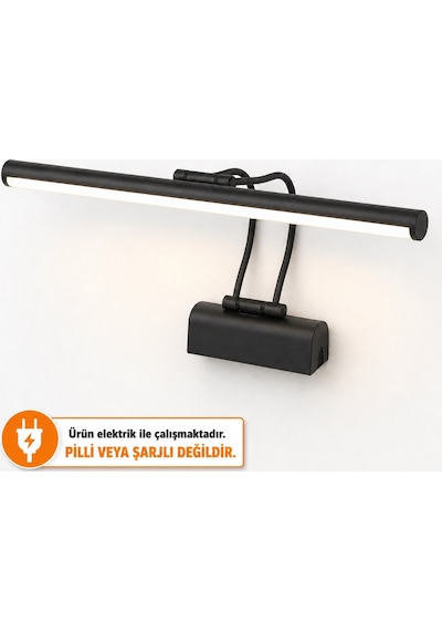 Resim - Tablo - Ayna Üstü  6 W Ledli 5 Renk Flüt Aplik 35 CM 3200K Günışığı Sarı