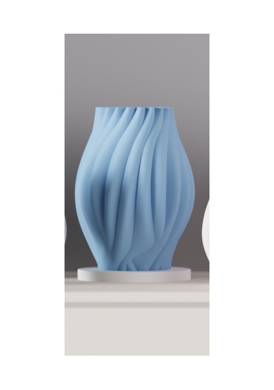 Modern Dekoratif Vazo 20 Cm Mavi Mavi