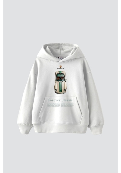 Tarzsokak Forever Classic Baskılı Oversize Unisex Beyaz
