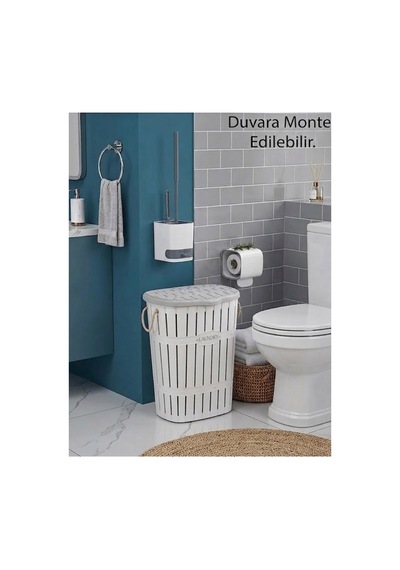65 Lt Kirli Çamaşır Sepeti & Yapışkanlı Tuvalet Kağıtlığı Ve Hazneli Wc Fırça Seti 3'lü Banyo Seti Beyaz - 860848768 Beyaz 65 Lt Kirli Çamaşır Sepeti & Yapışkanlı Tuvalet Kağıtlığı Ve Hazneli Wc Fırça Seti 3'lü Banyo Seti Beyaz - 860848768 Beyaz