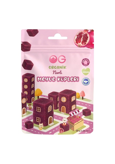 5'li Organik Narlı Meyve Küpleri 5 X 30 Gr