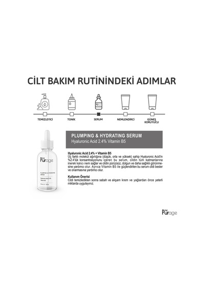 Plumping & Hydrating Serum Hyaluronic Acid Vitamin B5 - Dolgunlaştırıcı Ve Nemlendirici Serum