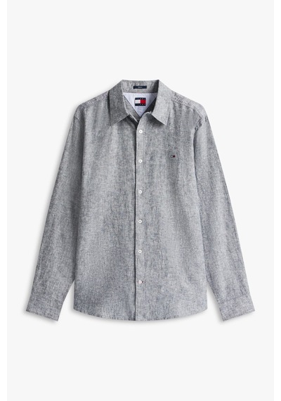 Tommy Hilfiger Tjm Erkek Regular Keten Karışımlı Lacivert Gömlek-15653