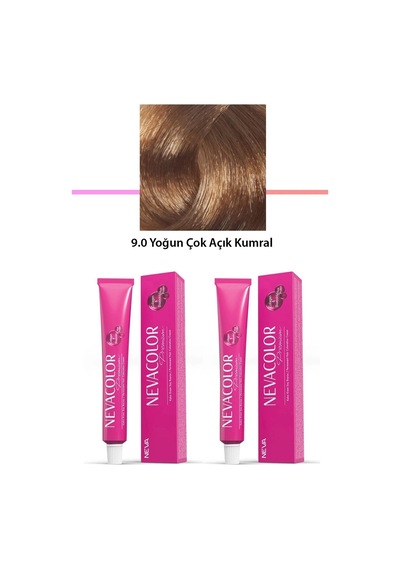 Hubrendy Tedarik 2 Li Set Premium 9.0 Yoğun Çok Açık Kumral - Kalıcı Krem Saç Boyası 2 X 50 G Tüp