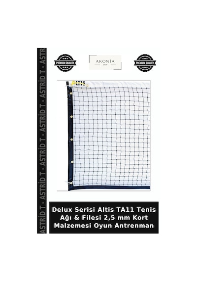 Delux Serisi Altis Ta11 Tenis Ağı & Filesi 2,5 Mm Kort Malzemesi Oyun Antrenman Çok Renkli