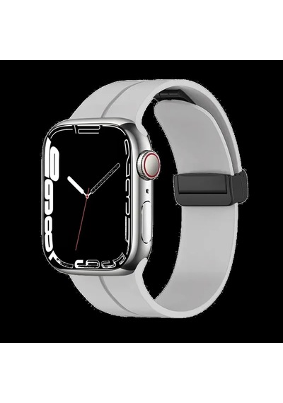 Piili Apple Watch 42-44-45-49 Mm Rubber Kayış Bej